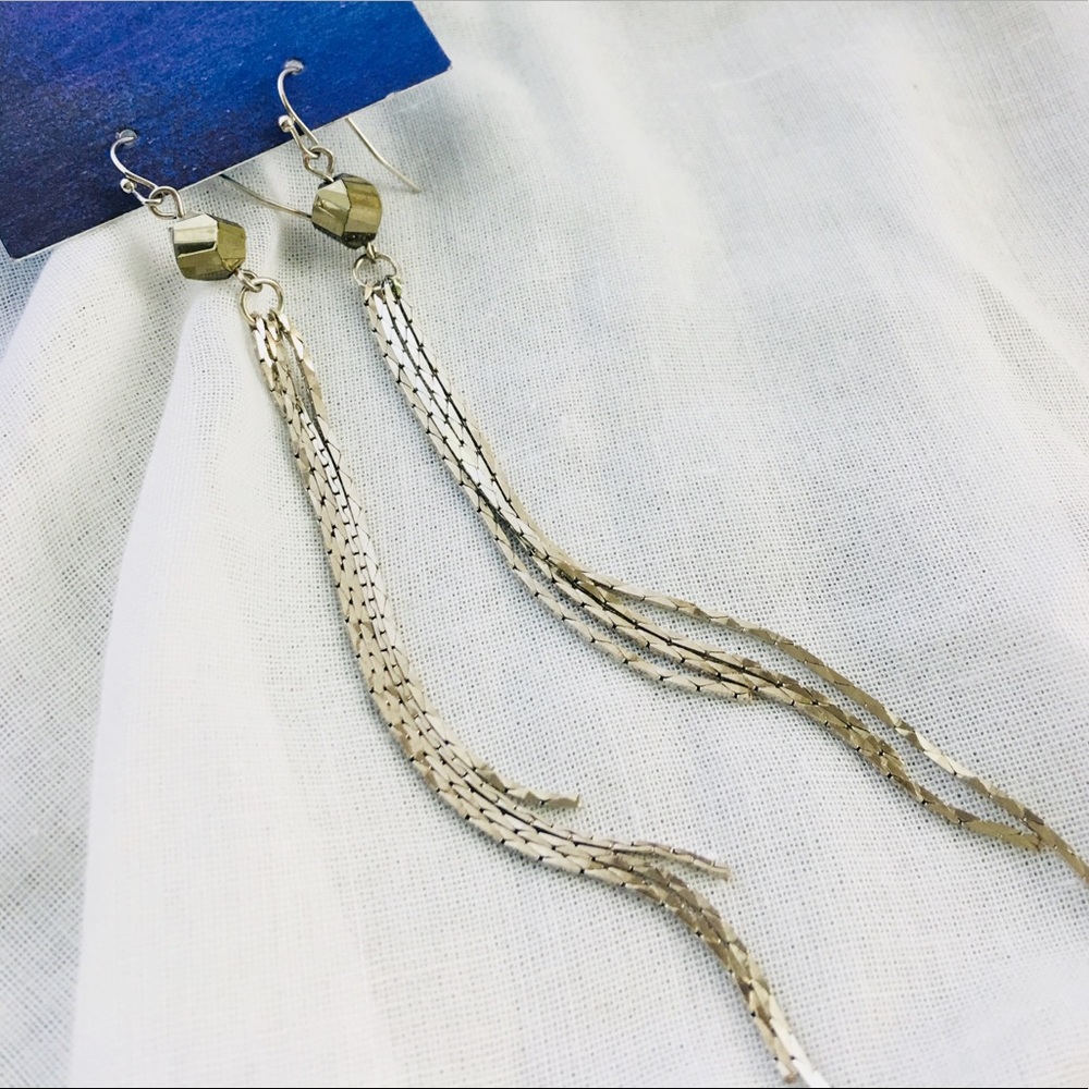 Urban Outfitters Nightfall Silver Chained Earrings